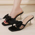 Summer Sexy Bow Open Toe Heels